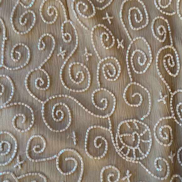 Vintage Stenay beaded cream cocktail evening dress! Sz6 fully lined - Picture 8 of 8